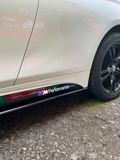 BMW 4 Series F32 Coupe 2012-2019 Gloss Black Front Bumper Lip/Splitter Spoiler + Side Skirt/Sill Extensions | Valance Chin Lip, Rocker Lips, Aero Body/Ground Effects Kit | ABS Plastic | UK Made | Fits 430i 430d 435i 435d 440i