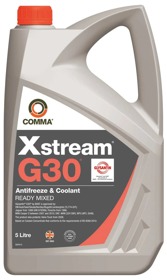 COMMA - XSTREAM G30 Antifreeze and Coolant Ready Mixed - 5L