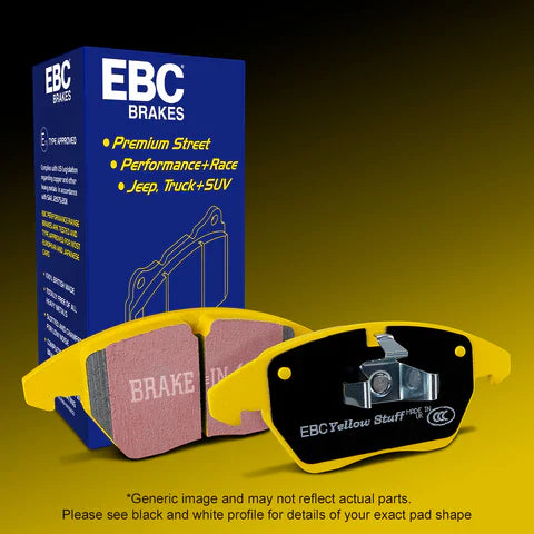 EBC Yellowstuff 4000 Performance Front Axle Pads & 312mm Slotted/Dimpled Brake Discs Kit (ATE Caliper) for Audi A1 8X, S1 8X, Seat Ibiza Cupra 6J/6P, VW Polo MK5 â€“ PD13KF741, DP41517R, GD930