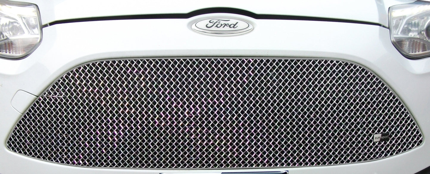Zunsport Front Mesh Grille/Grill Insert Kit for Ford Focus ST MK3 MK3.5 (2012-2018) - Upper & Lower Covers, Black or Silver | Stainless Steel Radiator & Intercooler Stone Guard | ST250 Facelift/Pre-Facelift Direct Fit Bumper Overlay UK