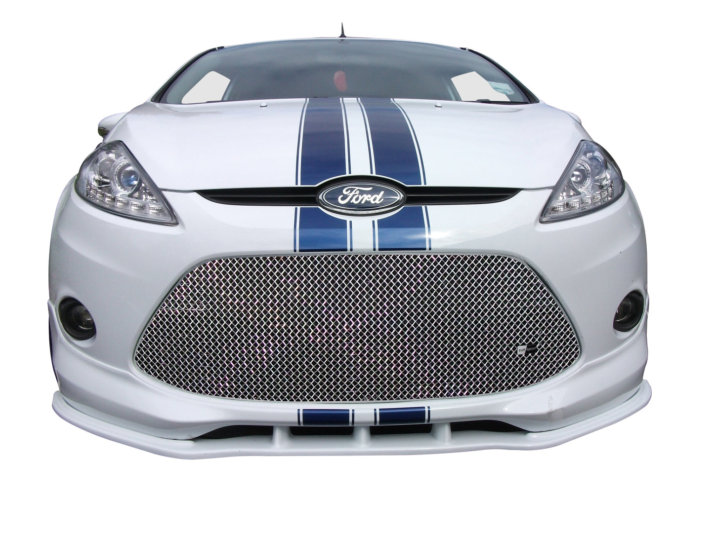 Ford Fiesta Mk7/Mk7.5 2008-2017 Zunsport Stainless Steel Front Bumper Mesh Grille/Grill Insert - OEM Fit Radiator & A/C Condenser Guard Screen Stone Protector - Black or Silver, Made in UK