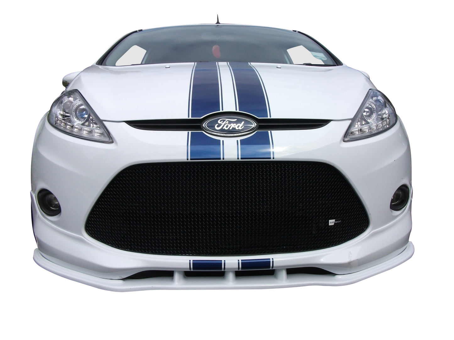 Ford Fiesta Mk7/Mk7.5 2008-2017 Zunsport Stainless Steel Front Bumper Mesh Grille/Grill Insert - OEM Fit Radiator & A/C Condenser Guard Screen Stone Protector - Black or Silver, Made in UK