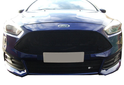 Zunsport Front Mesh Grille/Grill Insert Kit for Ford Focus ST MK3 MK3.5 (2012-2018) - Upper & Lower Covers, Black or Silver | Stainless Steel Radiator & Intercooler Stone Guard | ST250 Facelift/Pre-Facelift Direct Fit Bumper Overlay UK