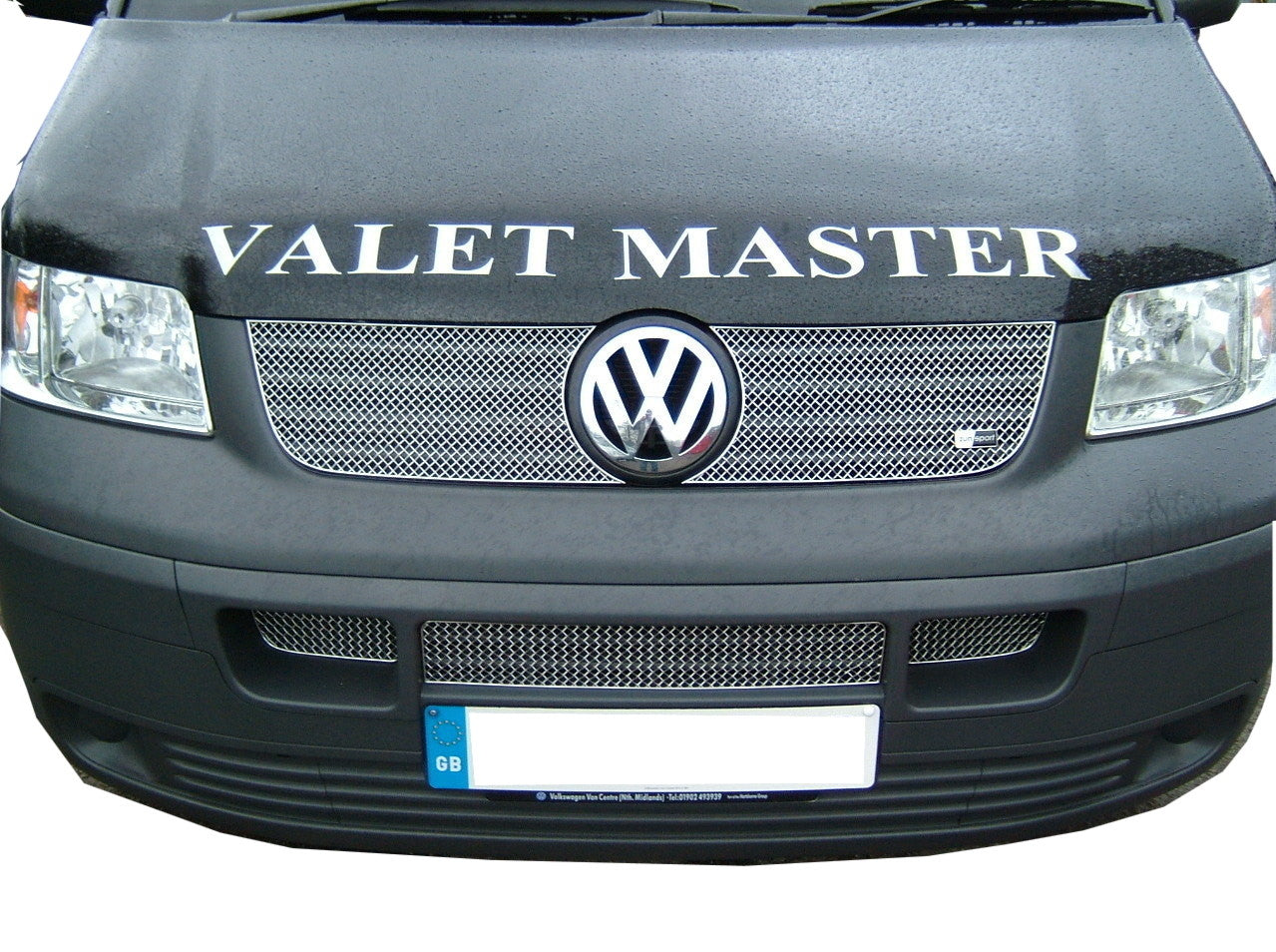 VW T5 Transporter Front Bumper Mesh Grille/Grill Insert by Zunsport - Stainless Steel Mesh Stone Guard - Radiator, Intercooler & A/C Condenser Protector - Black or Silver - Easy Fit OE-Style - UK Made Van Front Intake Cover