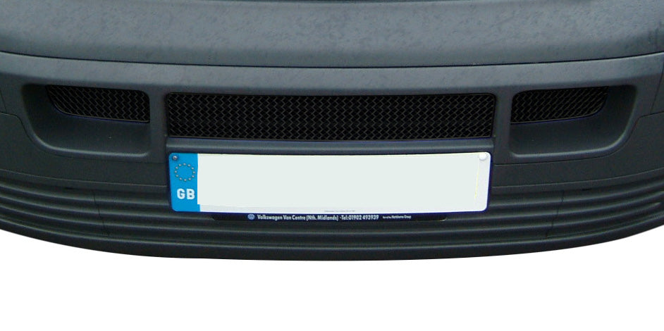 VW T5 Transporter Front Bumper Mesh Grille/Grill Insert by Zunsport - Stainless Steel Mesh Stone Guard - Radiator, Intercooler & A/C Condenser Protector - Black or Silver - Easy Fit OE-Style - UK Made Van Front Intake Cover
