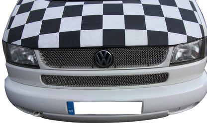 VW T5 Transporter Front Bumper Mesh Grille/Grill Insert by Zunsport - Stainless Steel Mesh Stone Guard - Radiator, Intercooler & A/C Condenser Protector - Black or Silver - Easy Fit OE-Style - UK Made Van Front Intake Cover