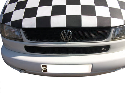 VW T5 Transporter Front Bumper Mesh Grille/Grill Insert by Zunsport - Stainless Steel Mesh Stone Guard - Radiator, Intercooler & A/C Condenser Protector - Black or Silver - Easy Fit OE-Style - UK Made Van Front Intake Cover