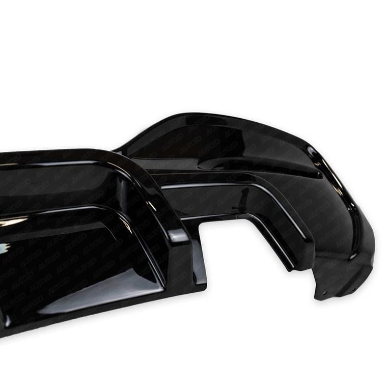 Zaero Design EVO-1 Rear Bumper Diffuser / Lower Bumper Insert Gloss Black ABS for BMW 1 Series F20 F21 LCI 2015-2019 M135i M140i – Dual Exit Twin Outlet Valance, M Sport/M Performance Style Rear Splitter (ZA-F2X-LCI-DF)