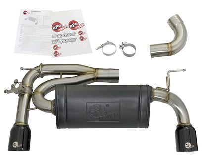aFe Power MACH Force-Xp Axle-Back Exhaust for BMW 335i/435i (F30/F32/F33) N55 | Valved | 304 Stainless | Dual 4-inch Black Tips | 2012â€“2016 | Part 49-36336-B