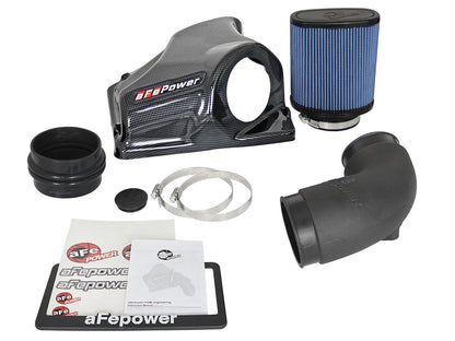aFe Power Magnum FORCE Stage-2 Pro 5R Intake | Cold Air/Induction Kit, Enclosed Airbox, Carbon-Effect Lid / Carbon Fibre Look | BMW B58 M140i M240i 340i 440i F20 F22 F30 F31 F32 F34 F36 2016-2019 xDrive | Performance Air Intake Filter | PN 54-12912-C