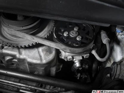 ECS Tuning Billet Aluminium Power Steering/PS Pump Drive Pulley, Serpentine/Aux/Accessory Belt Upgrade Replacement - BMW M52/M54 E36 E46 E39 E53 X5 Z3 3 Series 5 Series - Hard Anodised