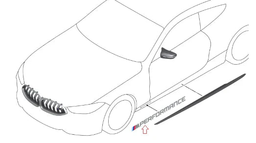 Genuine BMW M Performance Sticker/Decal Set (2pc) - Grey Lettering + Coloured M Stripes - OEM 51142461811 - Fits F40, G20/G21, F91/F92, G14/G15/G16, G05 X5, G06 X6 (M135i, M340i, M850i, M8)