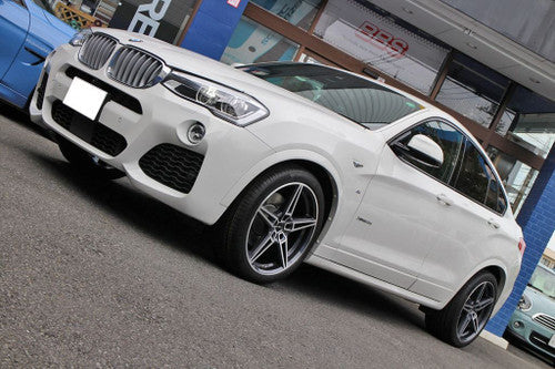 AC Schnitzer AC1 Wheels for BMW X4 F26 (2014-2018) | 19/20 Inch Alloy Rims Set of 4 | Bi-Colour Two-Tone Twin-Spoke, Polished Face Gunmetal | Staggered/Square Fitment | M Sport Big Brake Friendly | TPMS-Ready Wheel & Tyre Packages