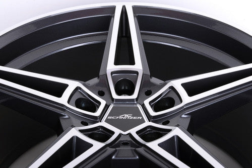 AC Schnitzer AC1 19 inch alloy wheels for BMW 2 Series Active Tourer F45 - two tone/bi colour black polished face diamond cut twin/double spoke rims - 2AT fitment - wheel & tyre packages, TPMS compatible, UK delivery