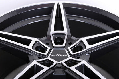 AC Schnitzer AC1 19 inch alloy wheels for BMW 2 Series Active Tourer F45 - two tone/bi colour black polished face diamond cut twin/double spoke rims - 2AT fitment - wheel & tyre packages, TPMS compatible, UK delivery