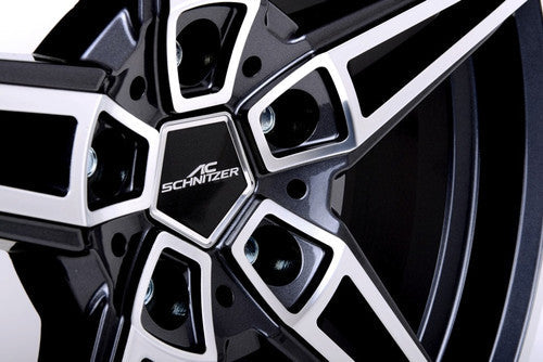 AC Schnitzer AC1 Bi-Colour Alloy Wheels & Rims for BMW X6 F16 (2014-2019) - 20"/22", Staggered 22" with Wider 11.5J Rear, Double-Spoke Black Polished, Wheel & Tyre Packages, TPMS/RDC Ready, M Sport Brake Friendly