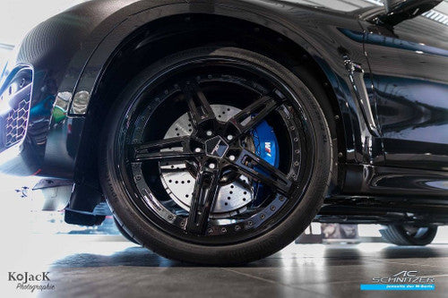 Genuine AC Schnitzer AC1 2-Piece Deep-Dish Concave Gloss Black Alloy Wheels/Rims 22 inch & 23 inch for BMW X5 F15 (2013-2018) - Staggered