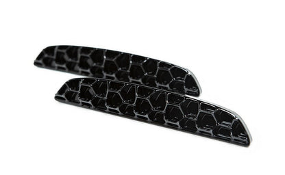 Acexxon Hex Mesh Honeycomb Rear Reflector Delete Kit Inserts for BMW X5M F85 (2015-2018) - Rear Bumper Blanking Plates/Infill Panels/Plug Covers - Matte or Gloss Black