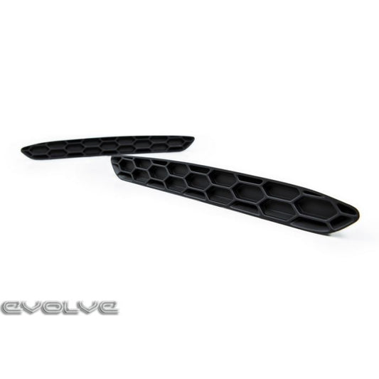 Acexxon Honeycomb Rear Reflector Delete Inserts for BMW F87 M2 & M2 Competition LCI – Matte Black (Matt Black) Marker Delete Bumper Trim Covers / Blanking Plates – M2C Rear Reflector Blanks Honeycomb Mesh Insert Kit (Pair)