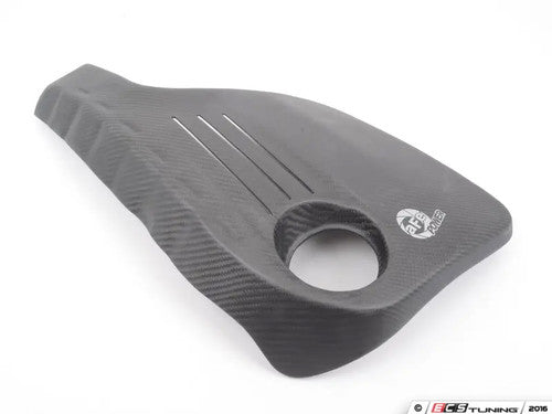 aFe Power Carbon Fibre/Fiber Engine Cover Top Panel for BMW M3 M4 F80 F82 F83 (F8X S55) – Underhood/Under Bonnet Engine Bay Shroud, Valve/Rocker Cover Trim, OEM+ Dress-Up