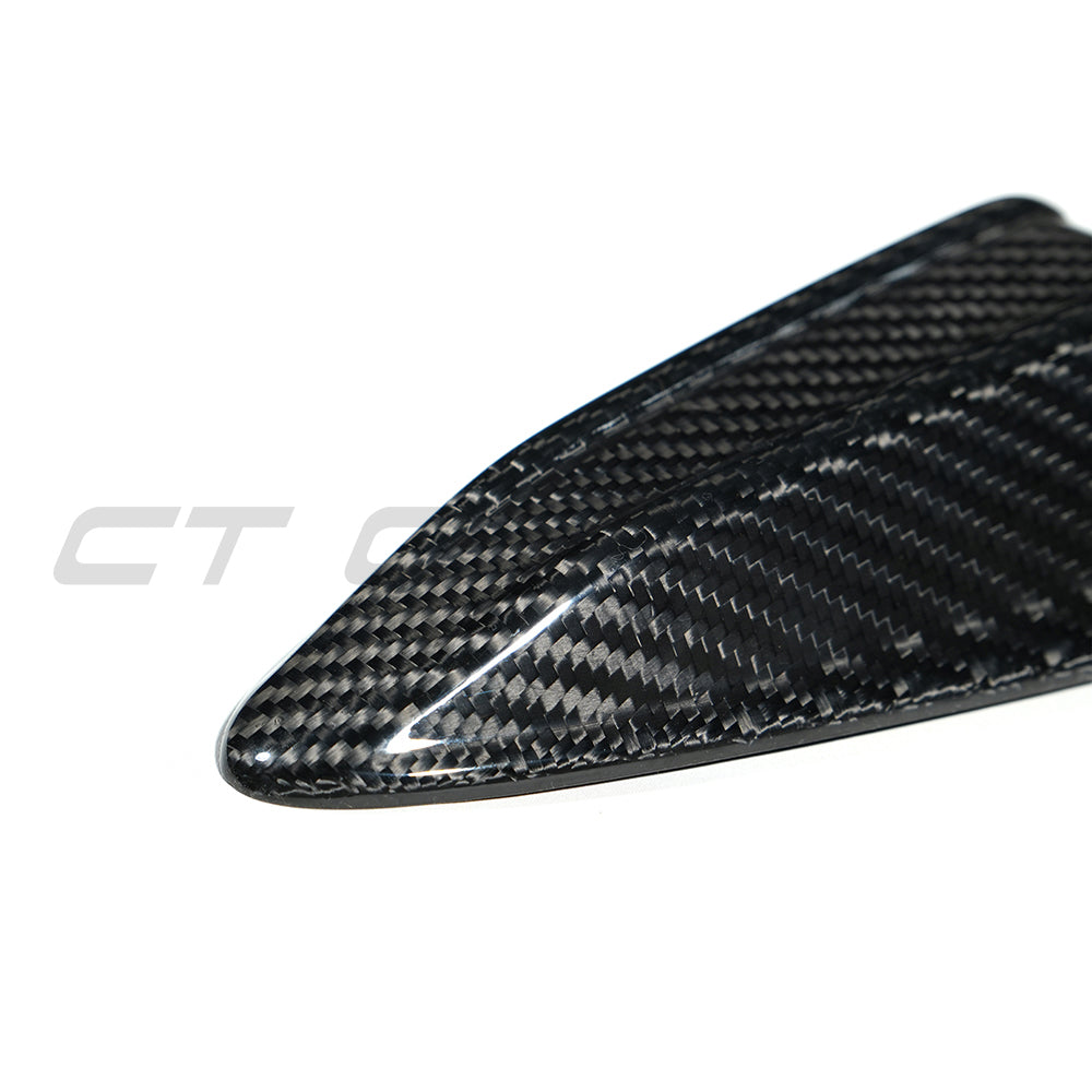 CT Carbon Pre-Preg Carbon Fibre/Carbon Fiber Shark Fin Roof Antenna/Aerial Cover Cap Overlay for BMW G-Series - Fits M3 M4 M2 G80 G81 G82 G83 G87, 2 Series G42, 3 Series G20, 4 Series G22 - Dry Carbon Roof Fin Housing Trim