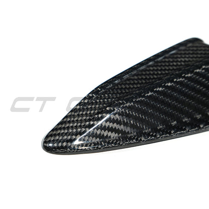 CT Carbon Pre-Preg Carbon Fibre/Carbon Fiber Shark Fin Roof Antenna/Aerial Cover Cap Overlay for BMW G-Series - Fits M3 M4 M2 G80 G81 G82 G83 G87, 2 Series G42, 3 Series G20, 4 Series G22 - Dry Carbon Roof Fin Housing Trim