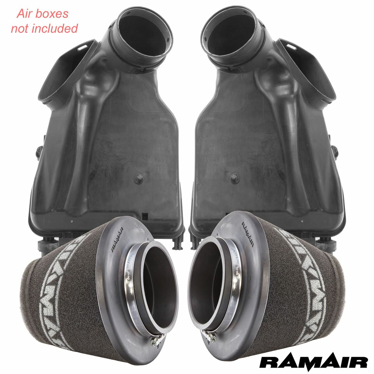 Pair of RamAir Performance Air Filters - Audi S6 C6 5.2 V10
