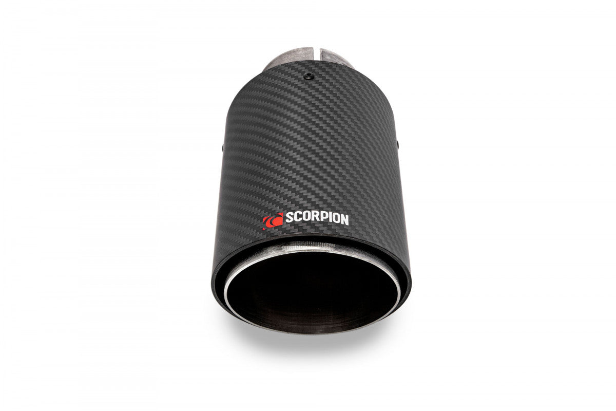 SCORPION EXHAUSTS - REPLACEMENT CARBON ASCARI TIPS FOR SCORPION EXHAUST - SINGLE 90MM