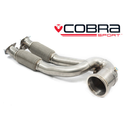 Audi RS3 8V Sportback Catless Turbo Downpipe / Down Pipe – Primary De-Cat | Cat Delete Front Pipe, 2.5 TFSI CZGB 2015-2017, Cobra Sport Stainless Race Exhaust