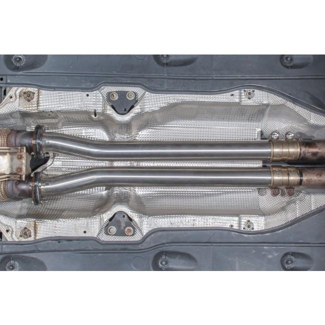 Audi RS3 8V Sportback 2015-2017 Secondary Cat Delete / Decat Mid Pipes / Midpipe (2.5in 63.5mm) – Cobra Sport Centre/Center Section Catless Bypass Straight Pipe Race Track Exhaust Upgrade