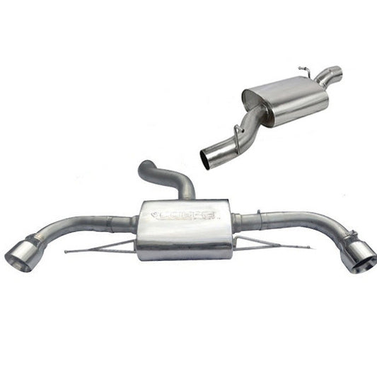 Audi TT Mk2 8J 3.2 V6 Quattro Coupe 2007-2011 Cobra Sport Cat-Back Exhaust System (Resonated/Non-Resonated) 3in 76mm Stainless Performance Rear System - Centre & Back Box Upgrade, Catback Sports Exhaust UK