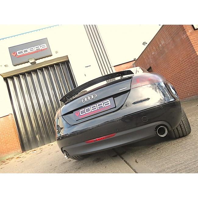 Audi TT Mk2 8J 3.2 V6 Quattro Coupe 2007-2011 Cobra Sport Cat-Back Exhaust System (Resonated/Non-Resonated) 3in 76mm Stainless Performance Rear System - Centre & Back Box Upgrade, Catback Sports Exhaust UK