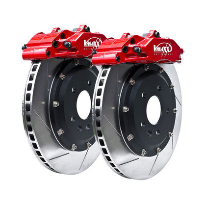 V-MAXX 330mm Front Big Brake Kit for BMW Z3 Roadster/Coupe (E36/7 E36/8) Non‑M | 4‑Pot Calipers, 2‑Piece Floating Discs | TUV Approved Bolt‑On Fast Road/Track Brake Upgrade | Fits 1.9 2.0 2.2 2.8 3.0 | Min 17in Wheels