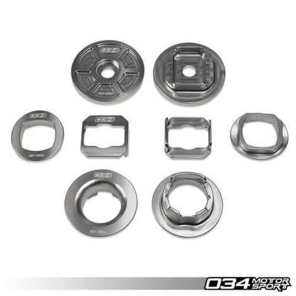 034Motorsport BMW F2x/F3x F-Series Rear Subframe Bush/Bushing Insert Kit - Billet Aluminium CNC Machined - F20 F21 F22 F23 F30 F31 F32 F33 F34 F36 - Rear Axle Carrier / Rear Cradle Inserts - 1 2 3 4 Series