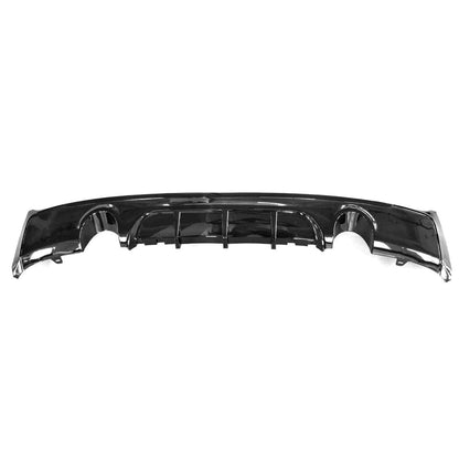 BMW 2 Series F22 F23 Rear Diffuser Gloss Black - Dual Exit Twin Outlet Exhaust - M Performance/M Sport Style Rear Valance Bumper Insert Splitter - Coupe & Convertible 2014-2020 - BLAK by CT Carbon