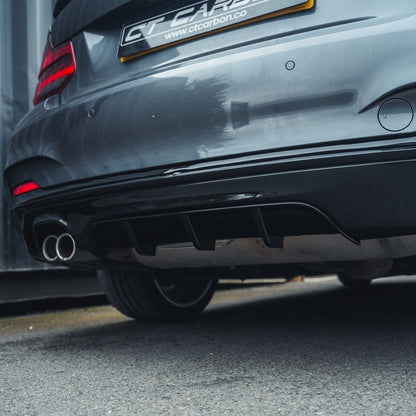 BMW 2 Series F22/F23 Rear Diffuser Valance Gloss Black Twin Exit Dual Exhaust Twin Tailpipe M Performance/M Sport Style for 220i 228i 235i M235i M240i Coupe & Convertible 2014-2020 | BLAK by CT Carbon