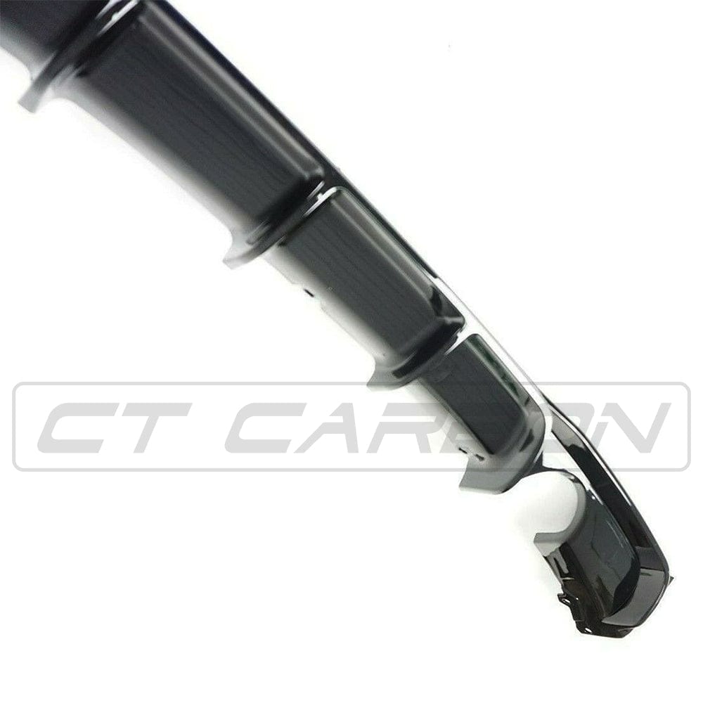 BMW 3 Series F30 F31 2013–2019 Twin Exit Rear Diffuser/Valance Gloss Piano Black – Dual Exhaust Bumper Lower Trim Insert – M Performance/M Sport Style Rear Apron – Saloon & Touring – BLAK by CT Carbon