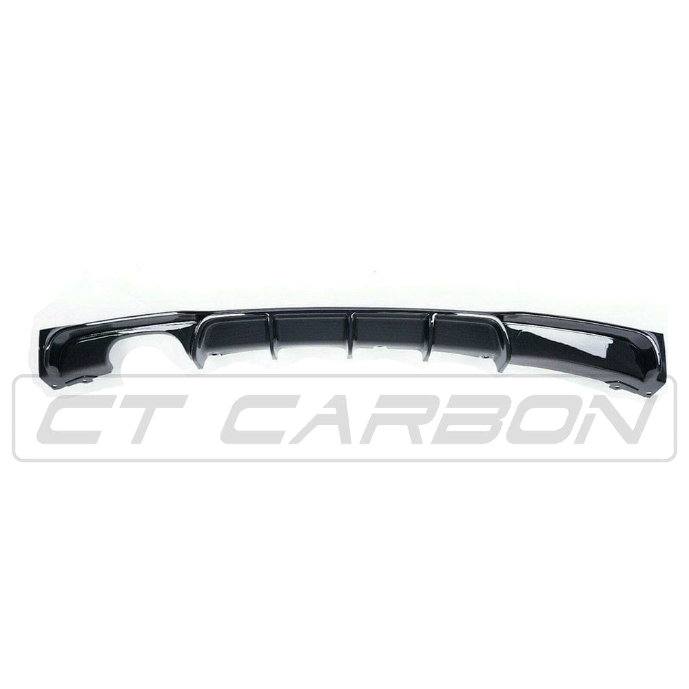 BMW 3 Series F30 F31 Rear Diffuser Gloss/Piano Black Left Single Exit | M Performance Style Rear Bumper Valance Splitter Insert | F30 Saloon F31 Touring 2013–2019 | BLAK by CT Carbon | Left-Side Exhaust Surround Lower Bumper Trim