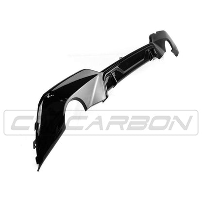 BMW 3 Series G20/G21 GLOSS BLACK ROUND EXHAUST DIFFUSER - MP STYLE - BLAK BY CT CARBON