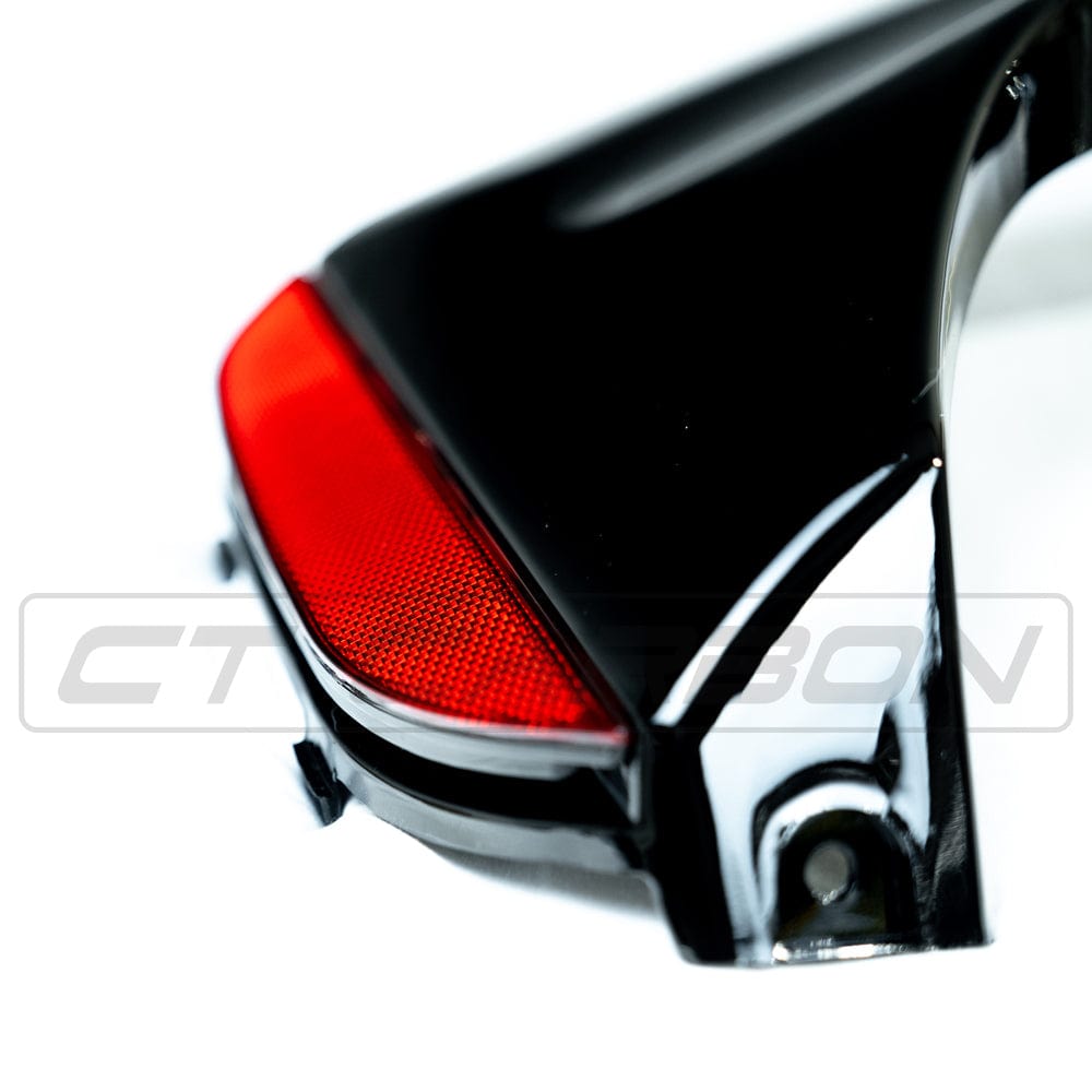 BMW 5 Series G30/G31 Rear Diffuser/Splitter Gloss Piano Black M5 Style – Rear Valance/Apron/Skirt Bumper Insert for Saloon & Touring 2017-2025 | M Performance Look | CT Carbon