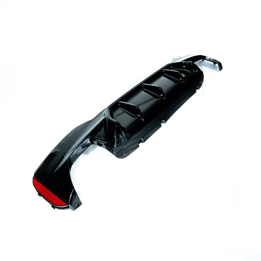 BMW 5 Series G30/G31 Rear Diffuser/Splitter Gloss Piano Black M5 Style – Rear Valance/Apron/Skirt Bumper Insert for Saloon & Touring 2017-2025 | M Performance Look | CT Carbon