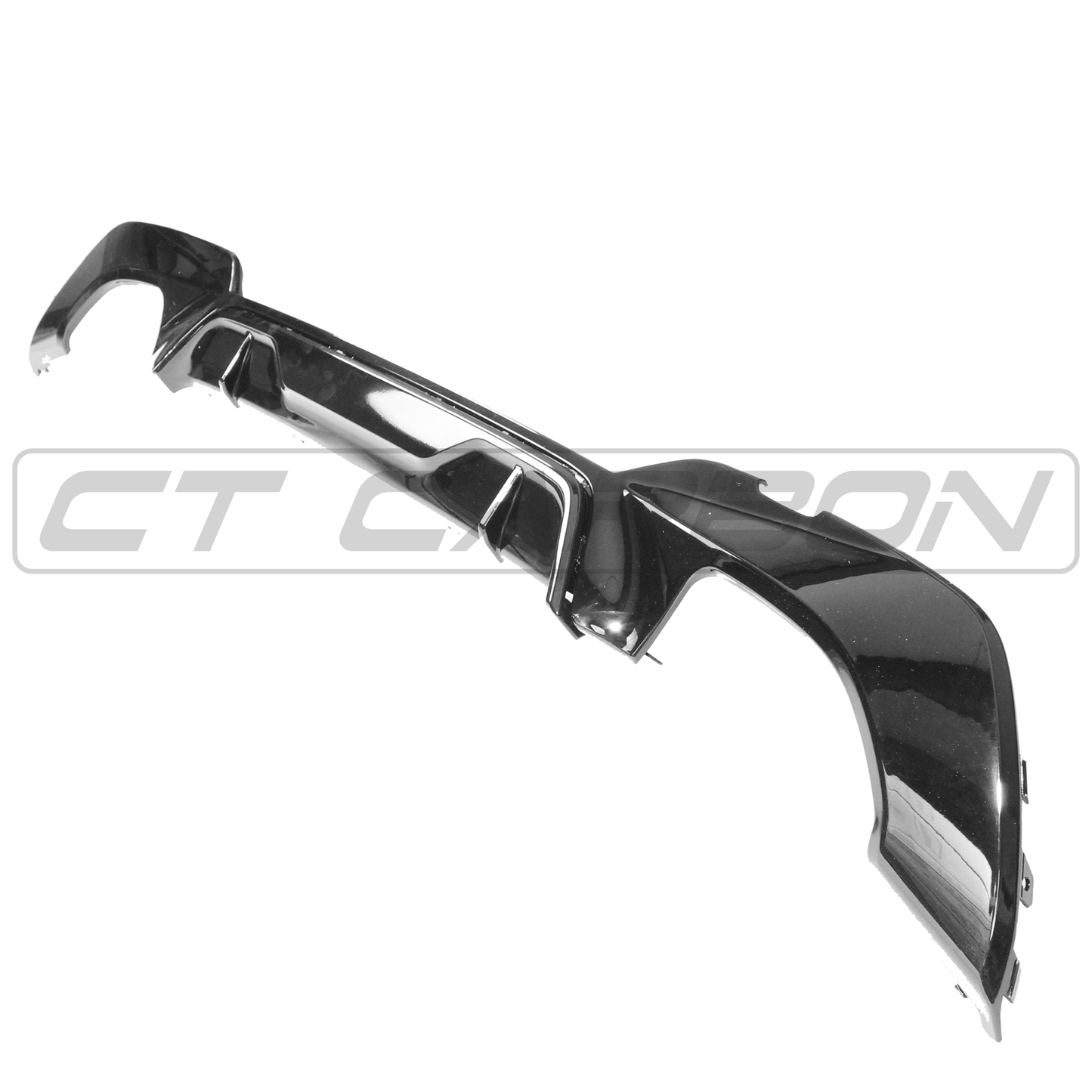 BMW 3 Series G20/G21 Rear Diffuser – Gloss Piano Black Quad Exhaust | M Performance Style Rear Valance/Lower Bumper Trim | Quad Exit Rear Apron Insert | Pre-LCI 2019-2022 Saloon/Sedan Touring/Estate