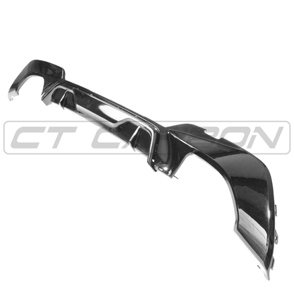BMW 3 Series G20/G21 Rear Diffuser – Gloss Piano Black Quad Exhaust | M Performance Style Rear Valance/Lower Bumper Trim | Quad Exit Rear Apron Insert | Pre-LCI 2019-2022 Saloon/Sedan Touring/Estate