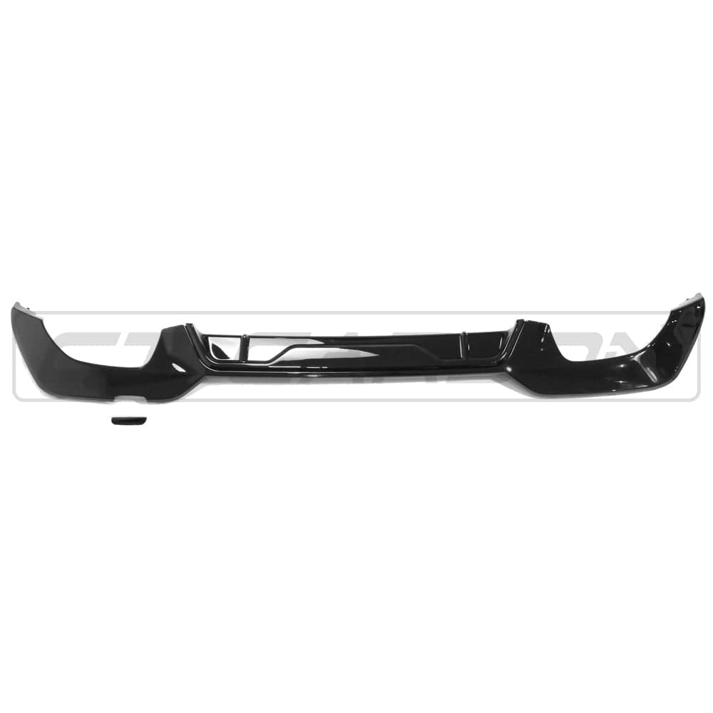BMW 3 Series G20 G21 Rear Diffuser/Valance/Apron Gloss Piano Black – M Performance Style Square Tips – Rear Bumper Lower Trim Insert – Fits 2019-2022 Saloon & Touring, 340i 340d M340i M340d – CT Carbon BLAK
