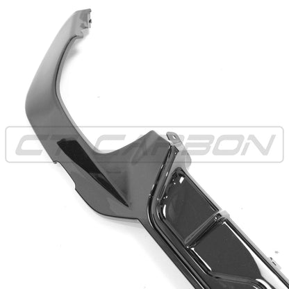 BMW 3 Series G20 G21 Rear Diffuser/Valance/Apron Gloss Piano Black – M Performance Style Square Tips – Rear Bumper Lower Trim Insert – Fits 2019-2022 Saloon & Touring, 340i 340d M340i M340d – CT Carbon BLAK