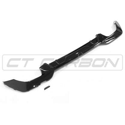 BMW 3 Series G20 G21 Rear Diffuser/Valance/Apron Gloss Piano Black – M Performance Style Square Tips – Rear Bumper Lower Trim Insert – Fits 2019-2022 Saloon & Touring, 340i 340d M340i M340d – CT Carbon BLAK