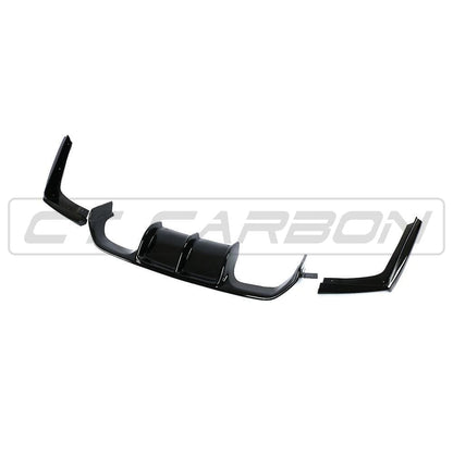 BMW M3/M4 F80 F82 F83 F8X Rear Bumper Diffuser Gloss Black V Style – Rear Valance/Apron/Splitter Bumper Insert Lip – 2014-2020 M3 F80 M4 F82 F83 – High Gloss Rear Bumper Lower Skirt Aero Trim | CT Carbon BLAK