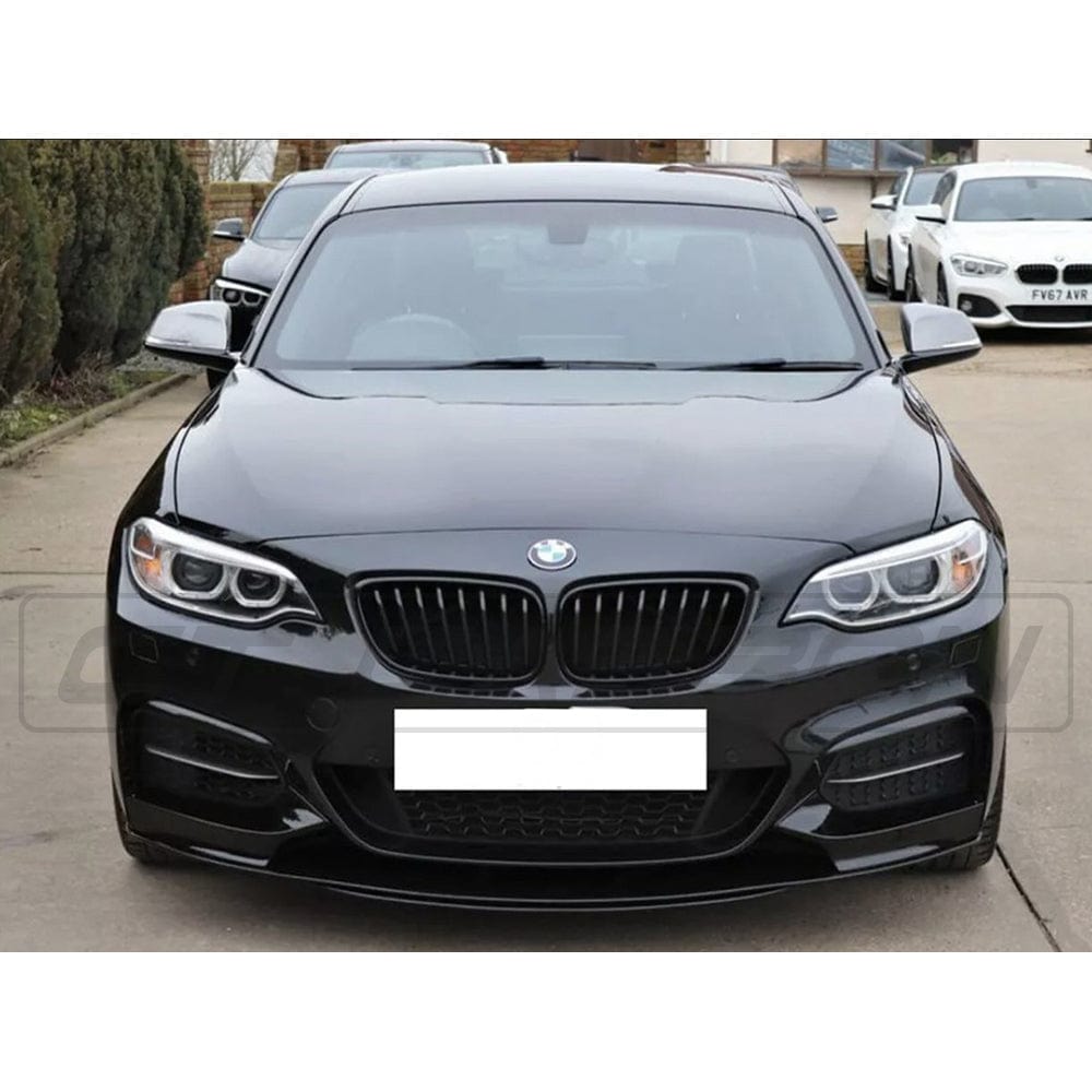 BMW 2 Series F22 Coupe 2014-2020 Gloss/Piano Black Body Kit | M Performance Style Aero Kit | Front Splitter/Lip, Side Skirt Extensions & Rear Diffuser/Valance (Twin/Dual Exit) | BLAK by CT Carbon