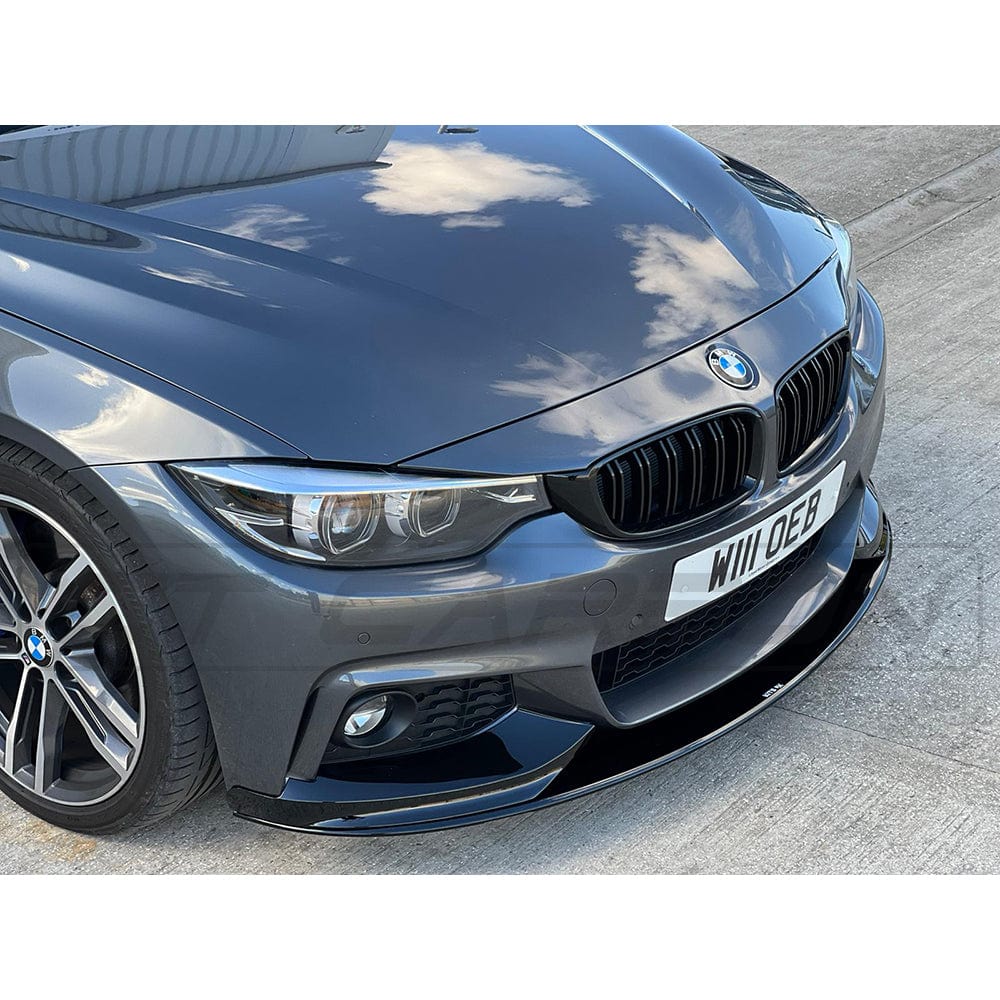 BMW 4 Series Gran Coupe F36 2013-2020 Gloss/Piano Black Full Body & Aero Kit – M Performance/M Sport Style: Front Splitter Lip, Side Skirts, Rear Diffuser Valance (Twin/Dual Left Exit) – Exterior Styling Pack – BLAK by CT Carbon