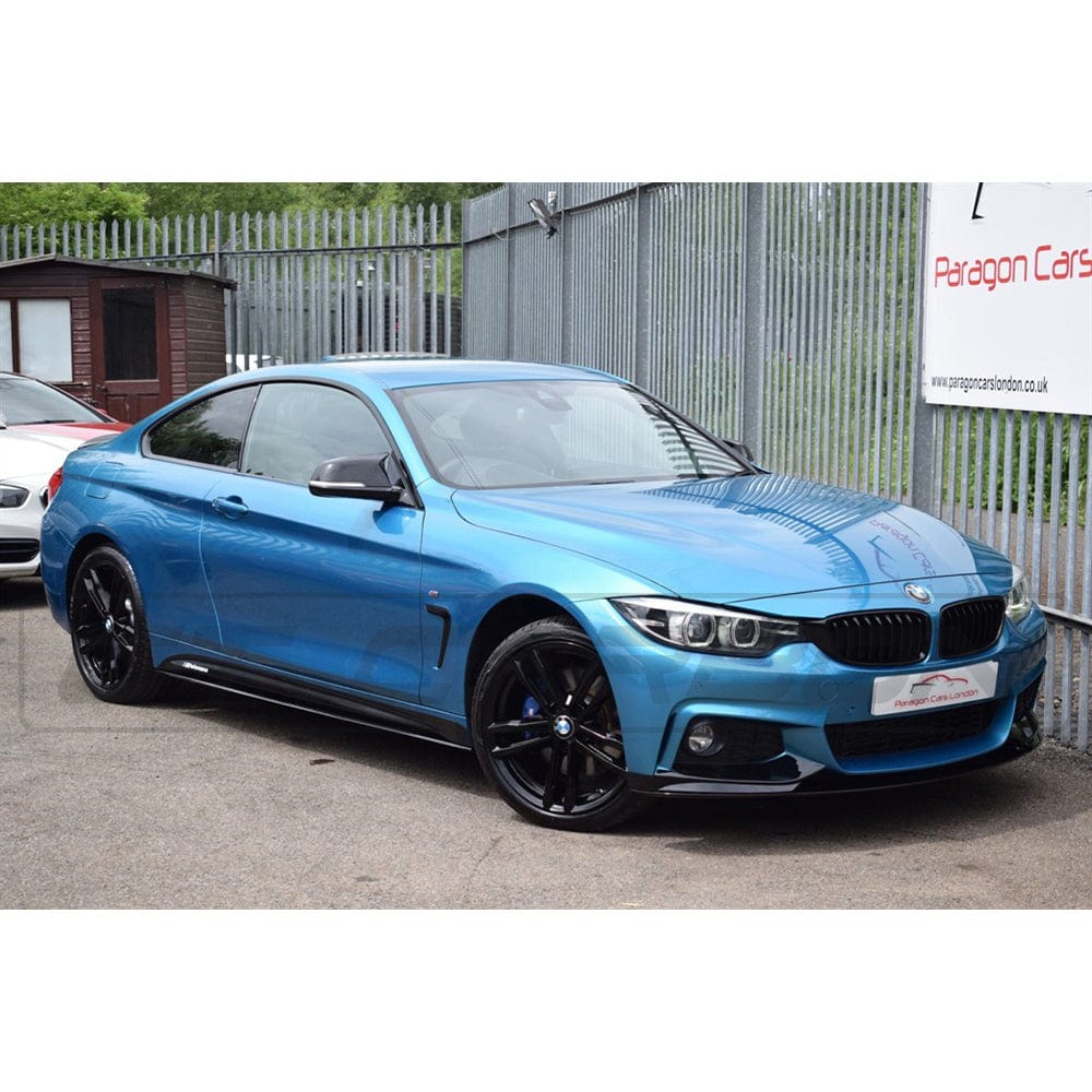 BMW 4 Series F36 Gran Coupe Gloss Piano Black Body Kit | M Performance Style Aero Pack, M Sport Styling | Front Splitter, Side Skirts, Rear Diffuser (Twin Left/Dual Outlet) | 2013-2020 | CT Carbon BLAK Exterior Styling Kit